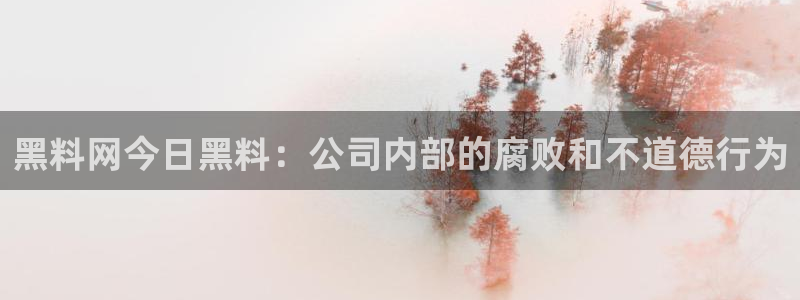 51cg每日吃瓜：黑料网今日黑料：公司内部的腐败和不道德行为
